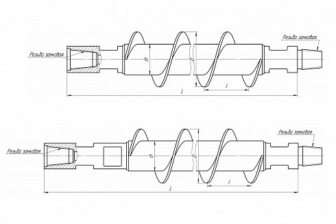 Шнек ШБ-108 L-1000 мм З-34 Пр фото